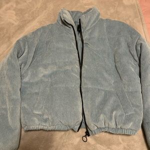 Light blue bomber jacket